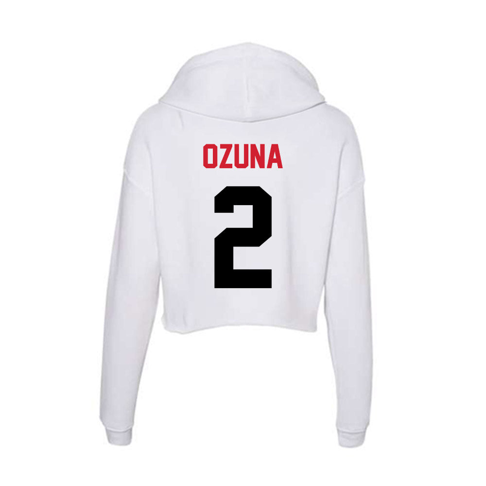 Arkansas State - NCAA Women's Volleyball : Adison Ozuna - Women's Crop Fleece Hooded Sweatshirt-1