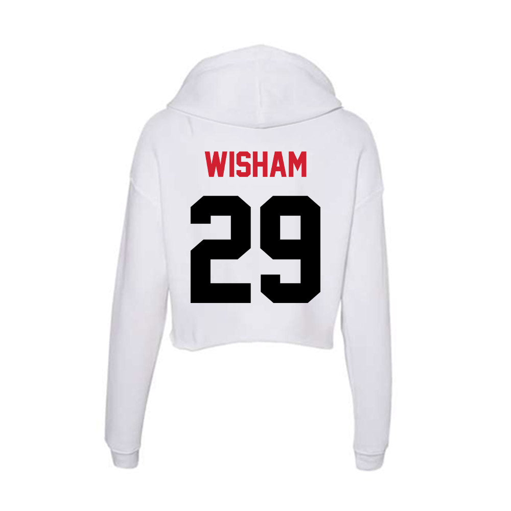Arkansas State - NCAA Football : Luke Wisham - Women's Crop Fleece Hoodie-1