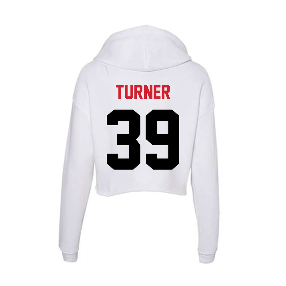 Arkansas State - NCAA Baseball : Kole Turner - Women's Crop Fleece Hoodie-1