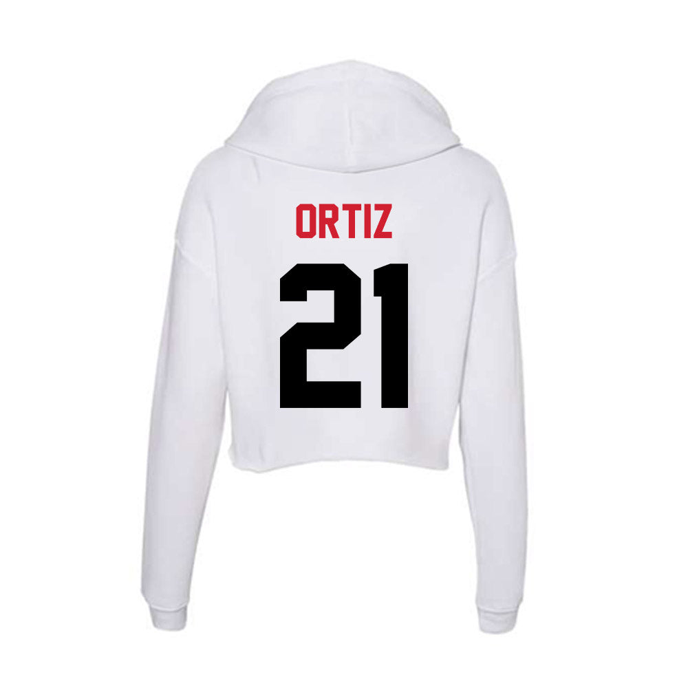 Arkansas State - NCAA Women's Volleyball : Valeria Ortiz - Women's Crop Fleece Hoodie-1