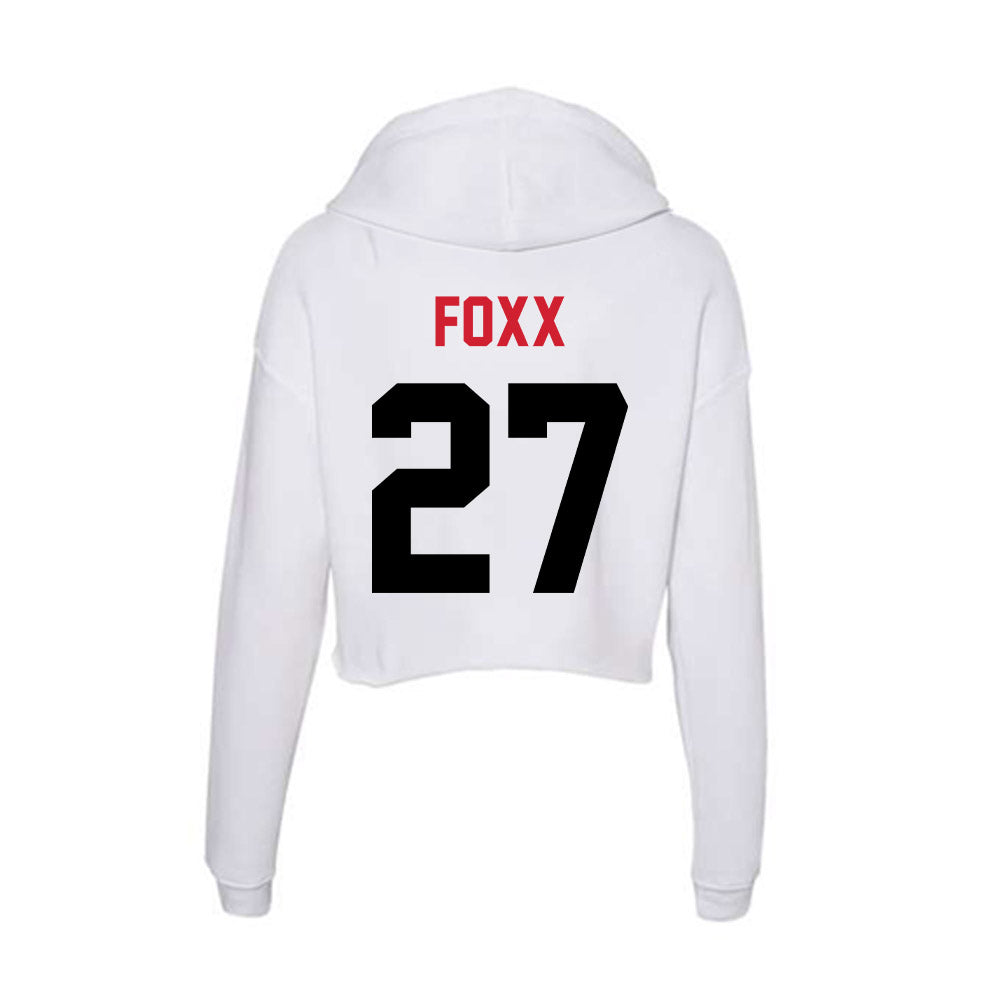 Arkansas State - NCAA Baseball : Jalen Foxx - Women's Crop Fleece Hoodie-1