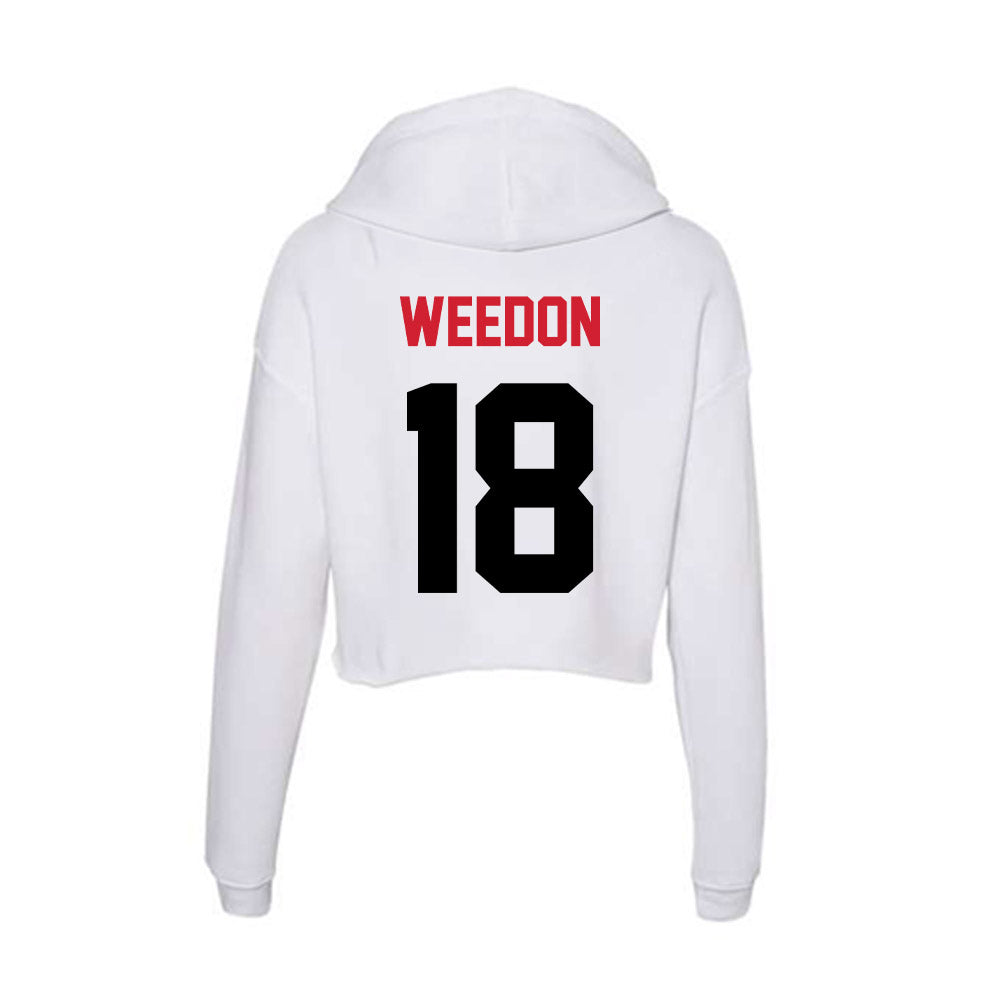 Arkansas State - NCAA Football : Malekhi Weedon - Women's Crop Fleece Hoodie-1