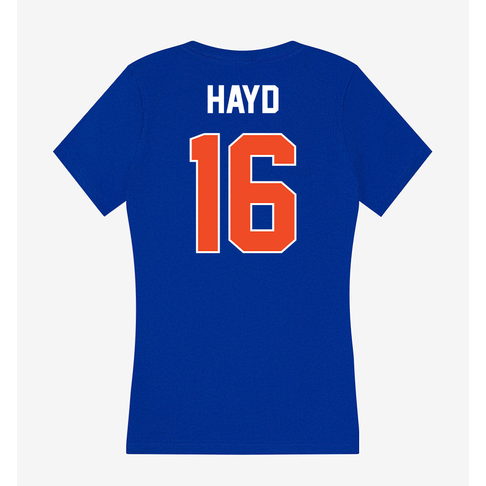 Boise State - NCAA Beach Volleyball : Nora Hayd - Women's V-Neck T-Shirt-1