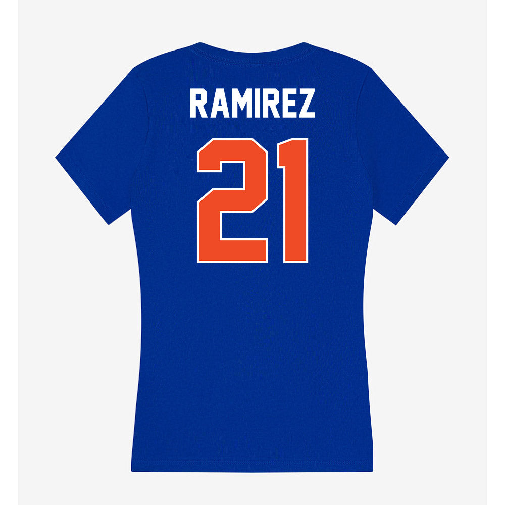 Boise State - NCAA Men's Basketball : Brennan Ramirez - Women's V-Neck T-Shirt-1