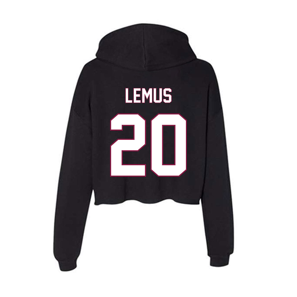 NMSU - NCAA Softball : Kalena Lemus - Women's Crop Fleece Hoodie-1