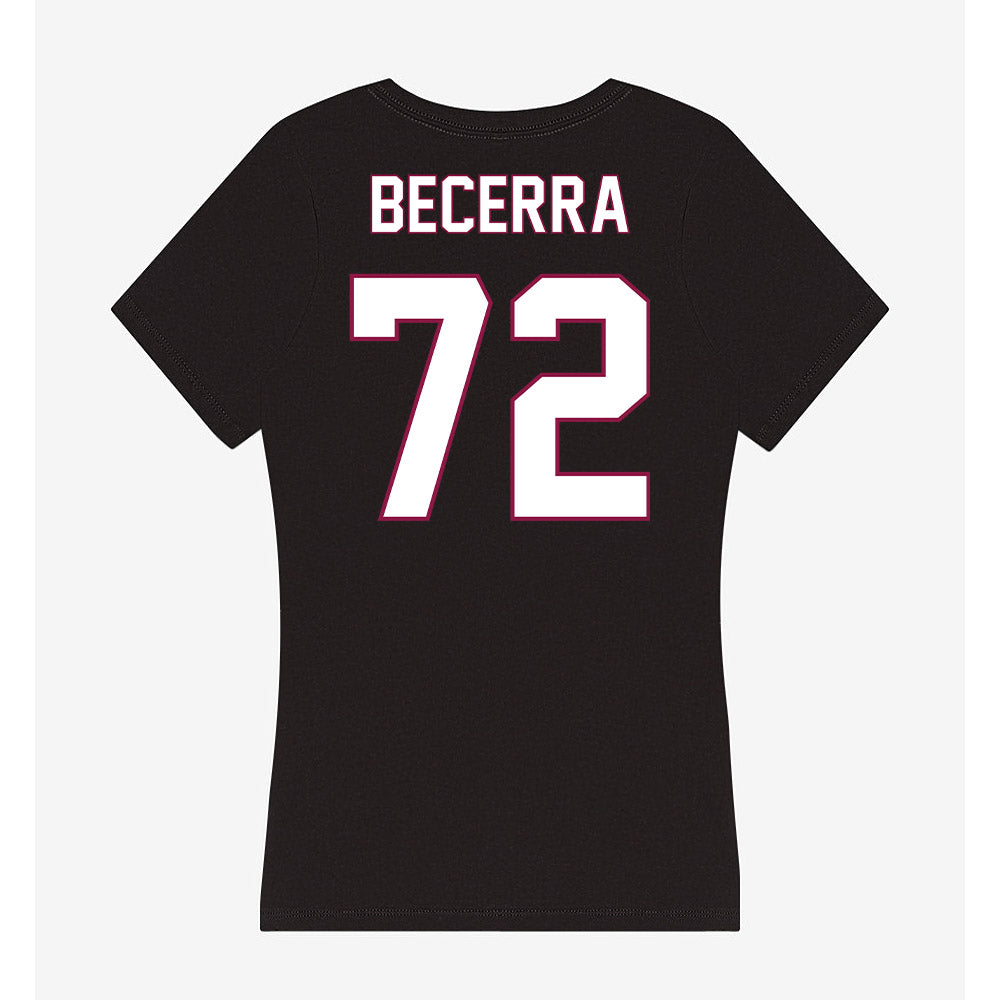 NMSU - NCAA Football : Merrick Becerra - Women's V-Neck T-Shirt-1