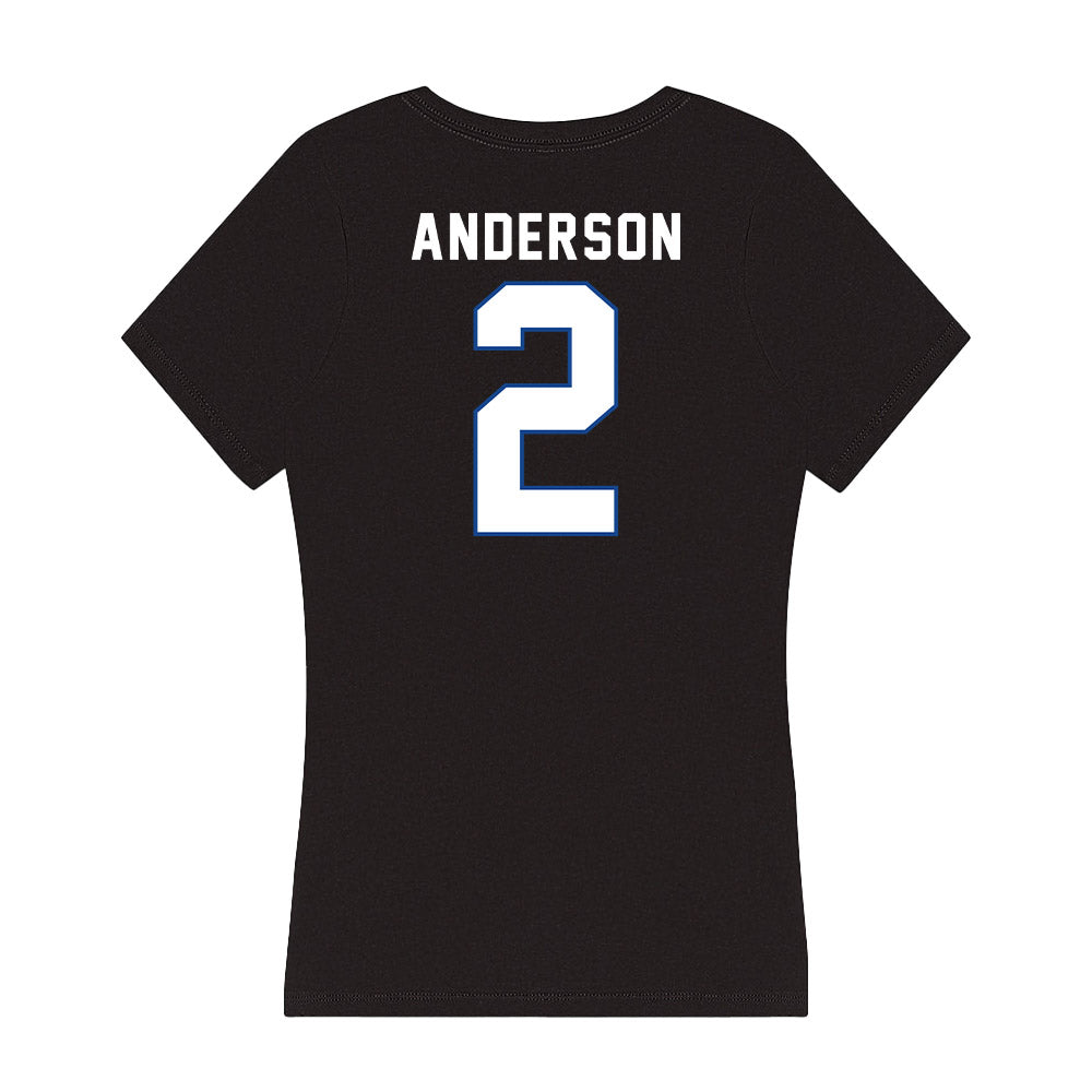 Grand Valley - NCAA Women's Basketball : Molly Anderson - Women's V-Neck T-Shirt-1