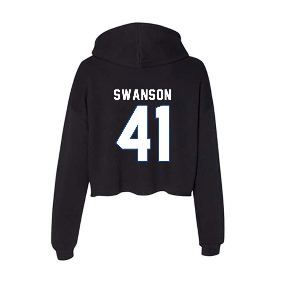 Grand Valley - NCAA Football : Abe Swanson - Women's Crop Fleece Hoodie-1