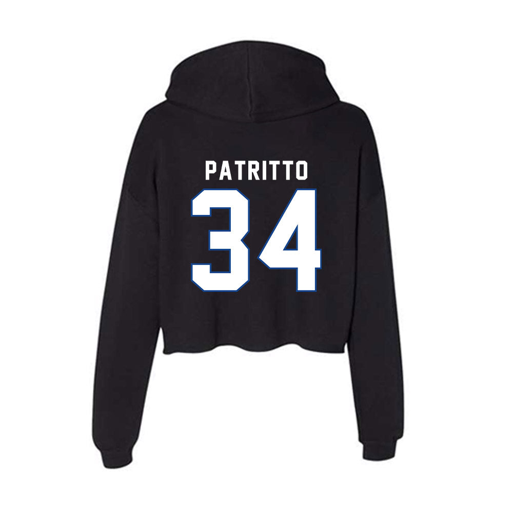 Grand Valley - NCAA Football : Cole Patritto - Women's Crop Fleece Hoodie-1