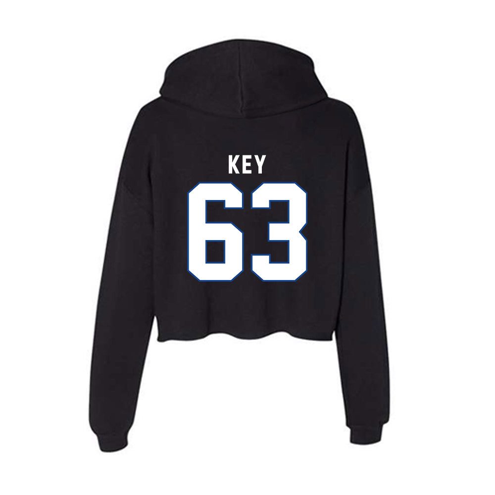 Grand Valley - NCAA Football : Breon Key - Women's Crop Fleece Hoodie-1