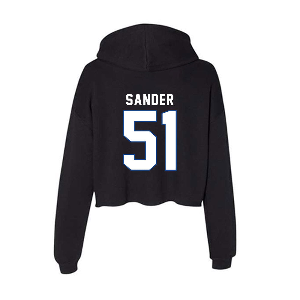 Grand Valley - NCAA Football : Joshua Sander - Women's Crop Fleece Hoodie-1