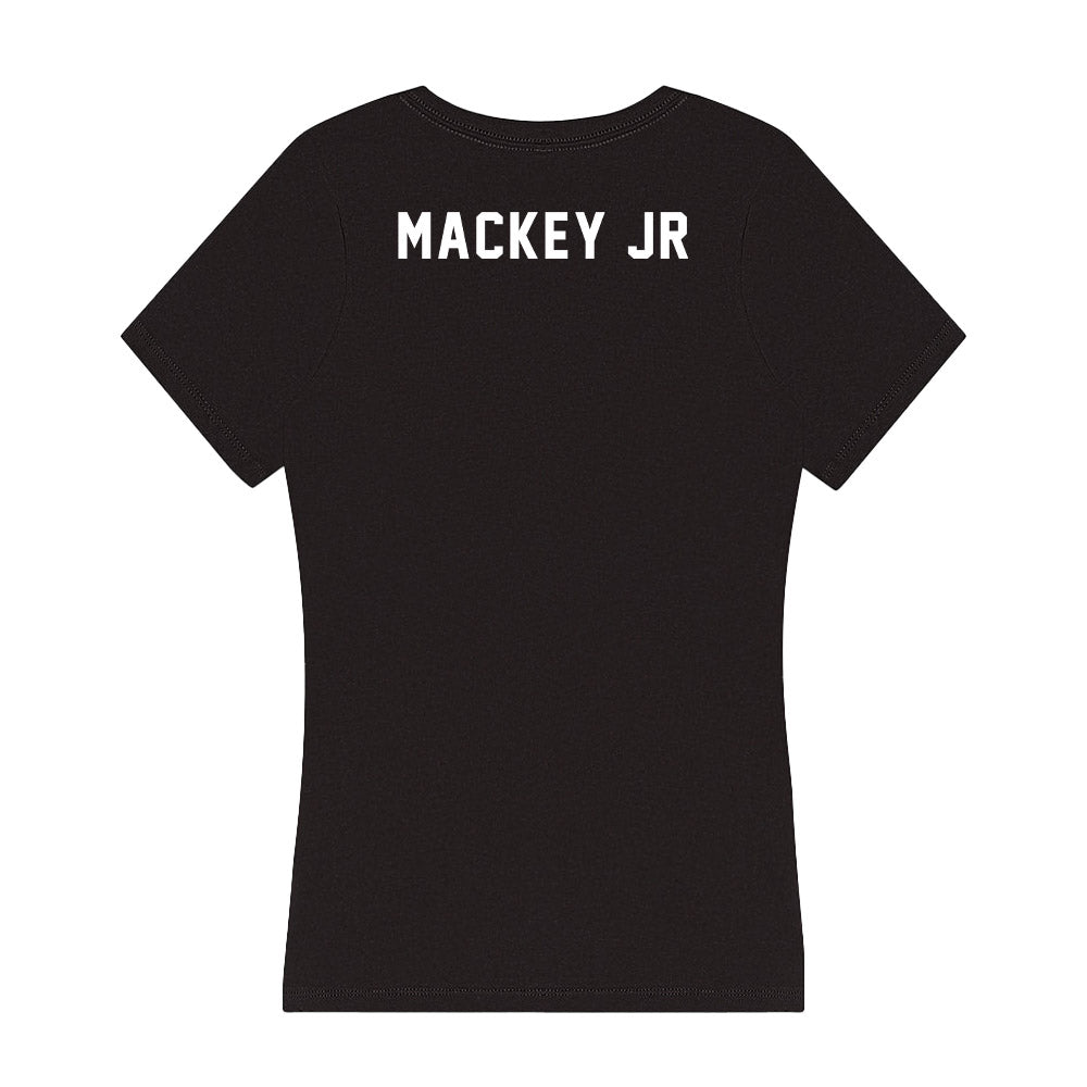 Grand Valley - NCAA Men's Track & Field : James Mackey Jr - Women's V-Neck T-Shirt-1