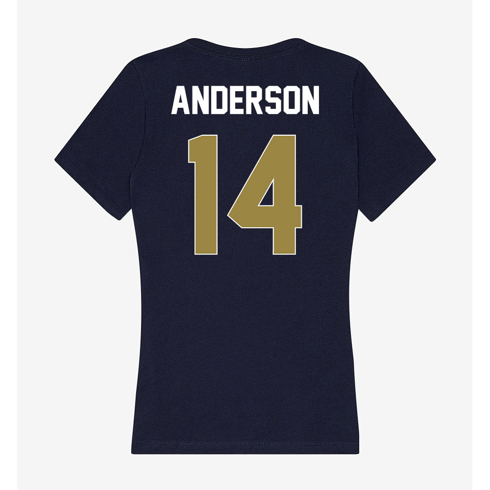 Georgia Southern - NCAA Women's Basketball : Kiara Anderson - Women's V-Neck T-Shirt-1