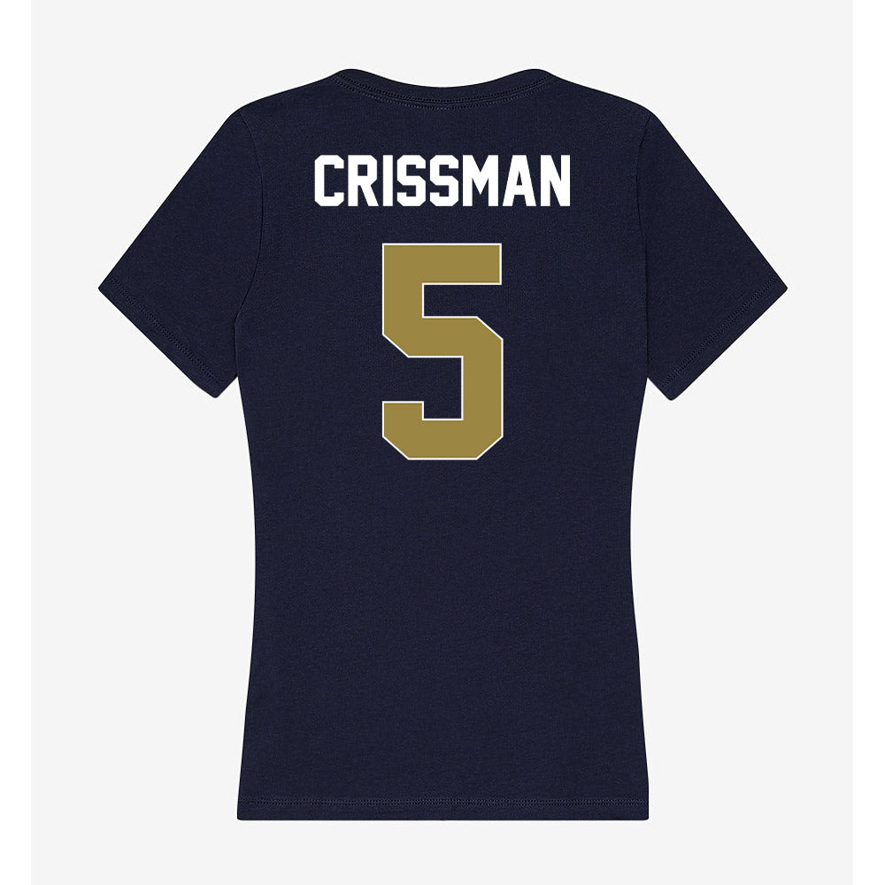 Georgia Southern - NCAA Men's Basketball : Cole Crissman - Women's V-Neck T-Shirt-1