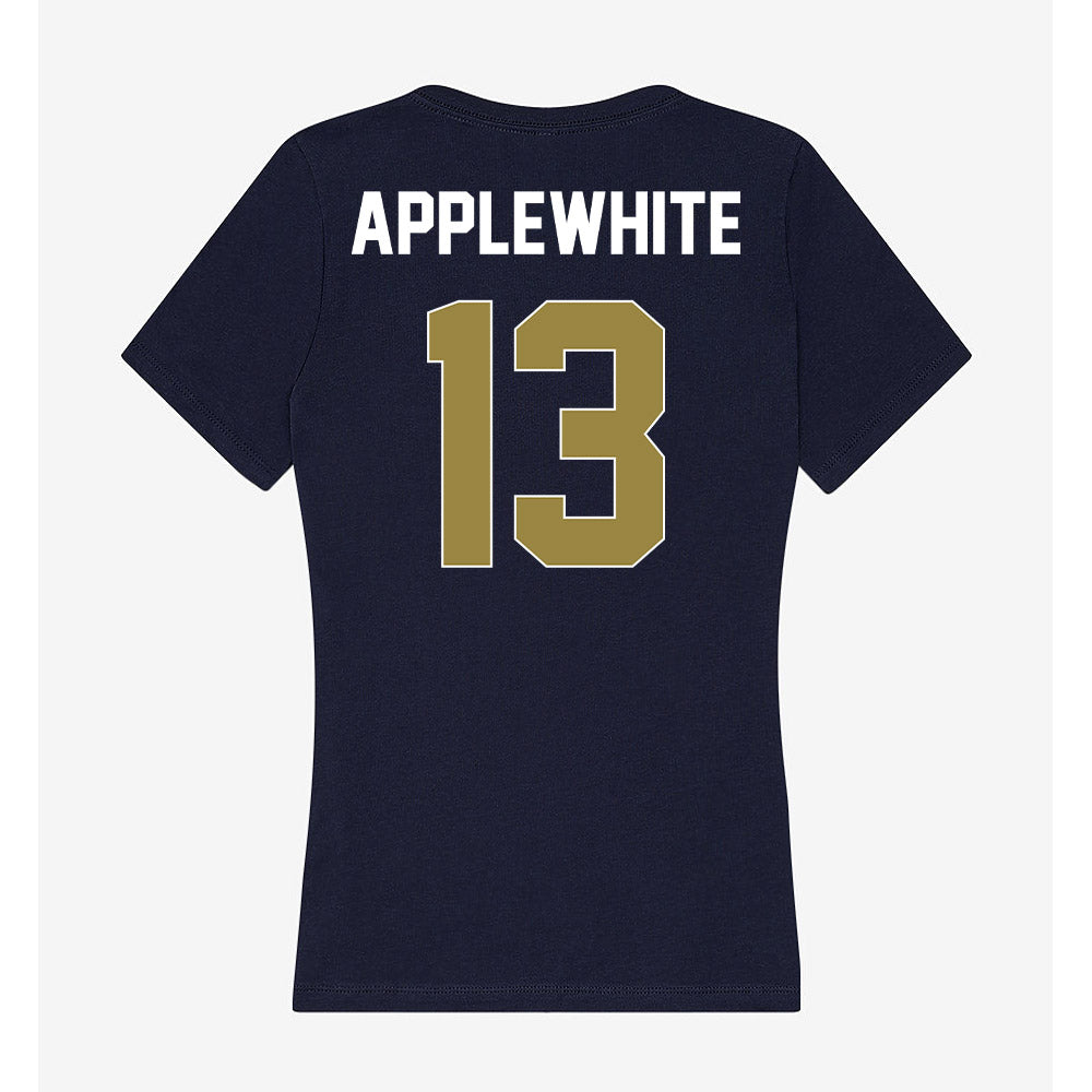 Georgia Southern - NCAA Men's Basketball : Alden Applewhite - Women's V-Neck T-Shirt-1