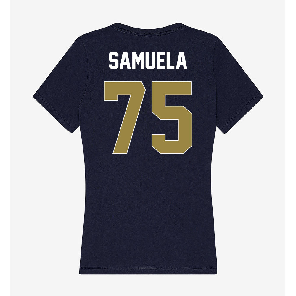 Georgia Southern - NCAA Football : Kingtriton Samuela - Women's V-Neck T-Shirt-1