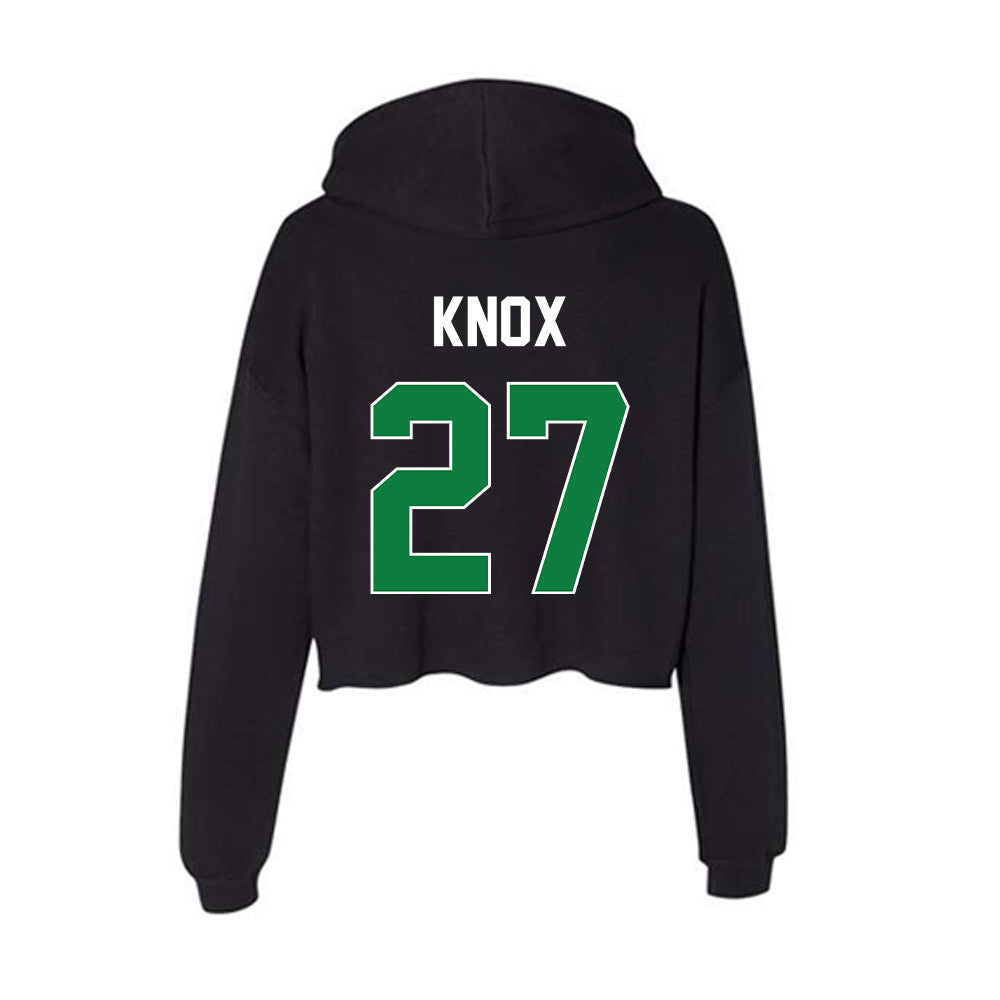 North Texas - NCAA Football : Julian Knox - Women's Crop Fleece Hoodie-1