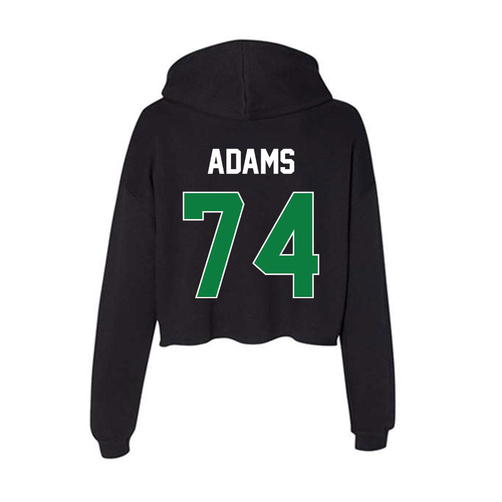 North Texas - NCAA Football : Francisco Adams - Women's Crop Fleece Hooded Sweatshirt-1