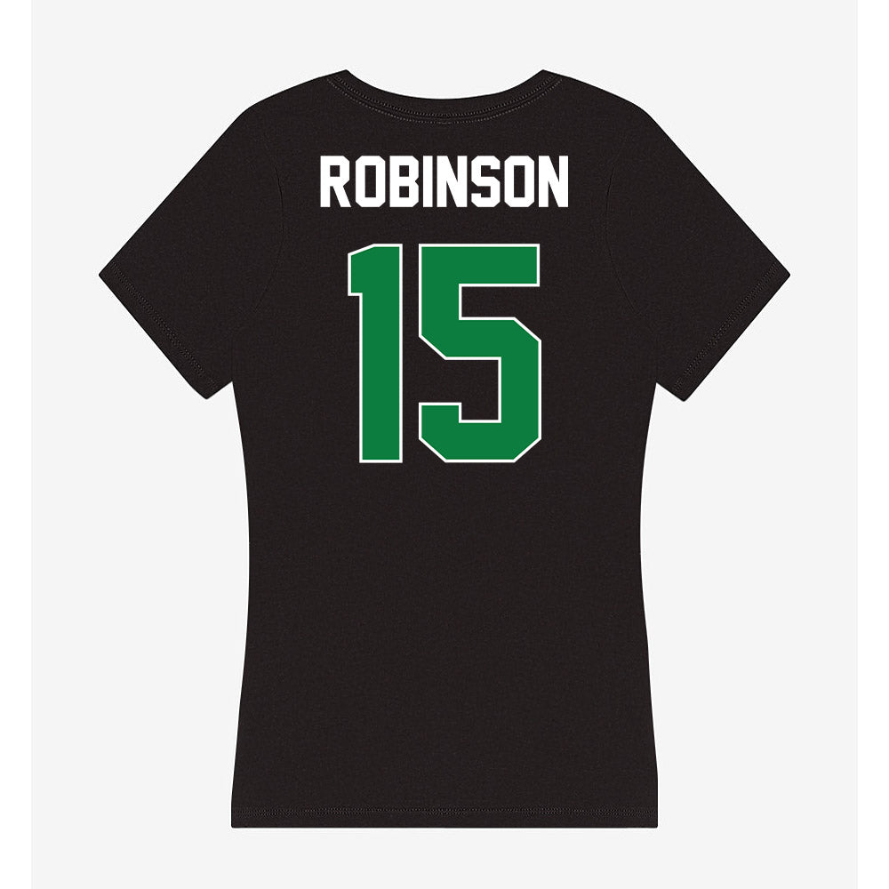 North Texas - NCAA Men's Basketball : Reece Robinson - Women's V-Neck T-Shirt-1
