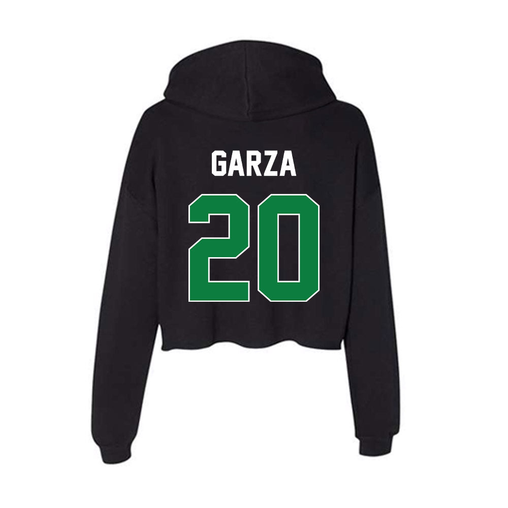 North Texas - NCAA Football : Bryce Garza - Women's Crop Fleece Hoodie-1