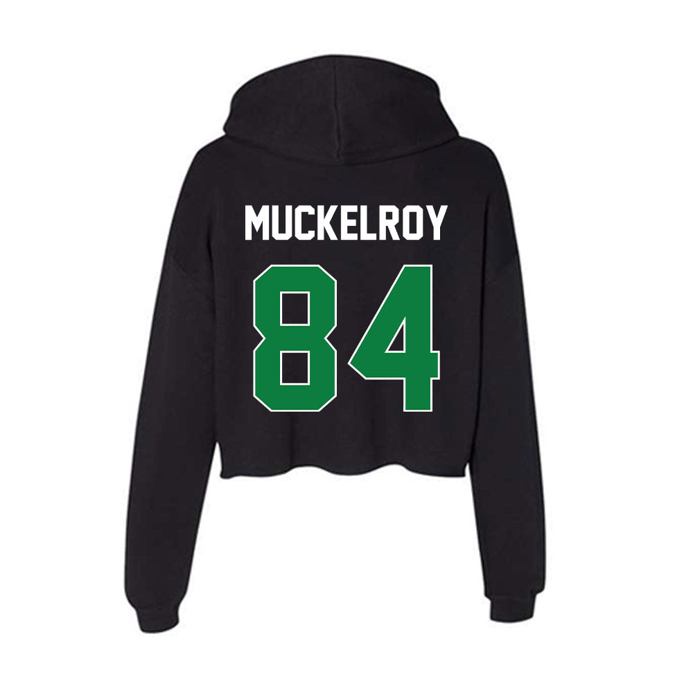 North Texas - NCAA Football : Jackson Muckelroy - Women's Crop Fleece Hoodie-1