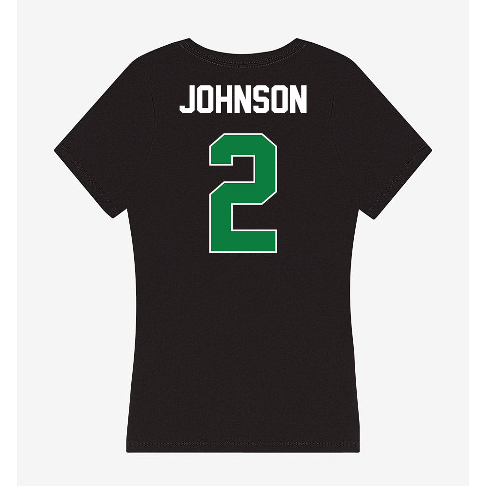 North Texas - NCAA Women's Basketball : Arianna Johnson - Women's V-Neck T-Shirt-1