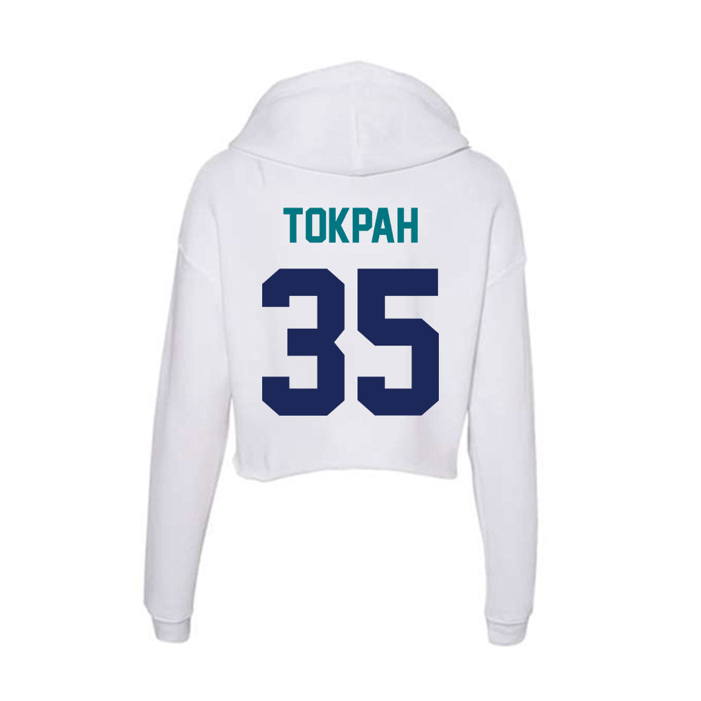 UNC Wilmington - NCAA Men's Basketball : Adam Tokpah - Classic Shersey Women's Crop Fleece Hooded Sweatshirt-1