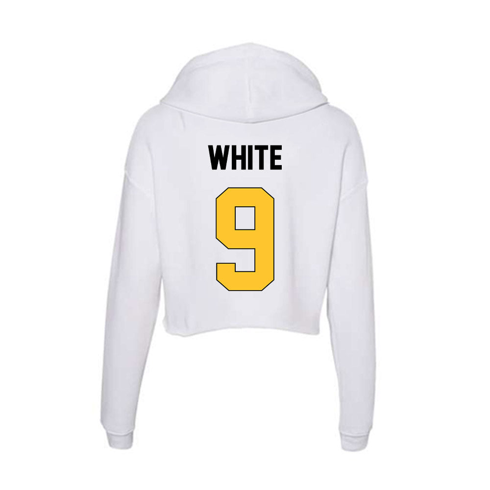 - NCAA Softball : BrookLynn White - Women's Crop Fleece Hoodie-1