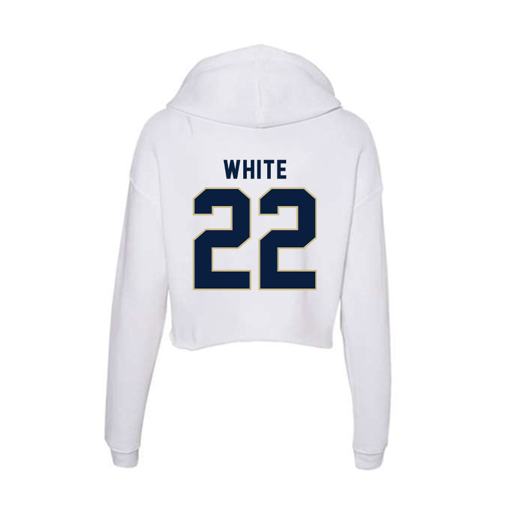 Akron - NCAA Men's Basketball : Colin White - Women's Crop Fleece Hoodie-1
