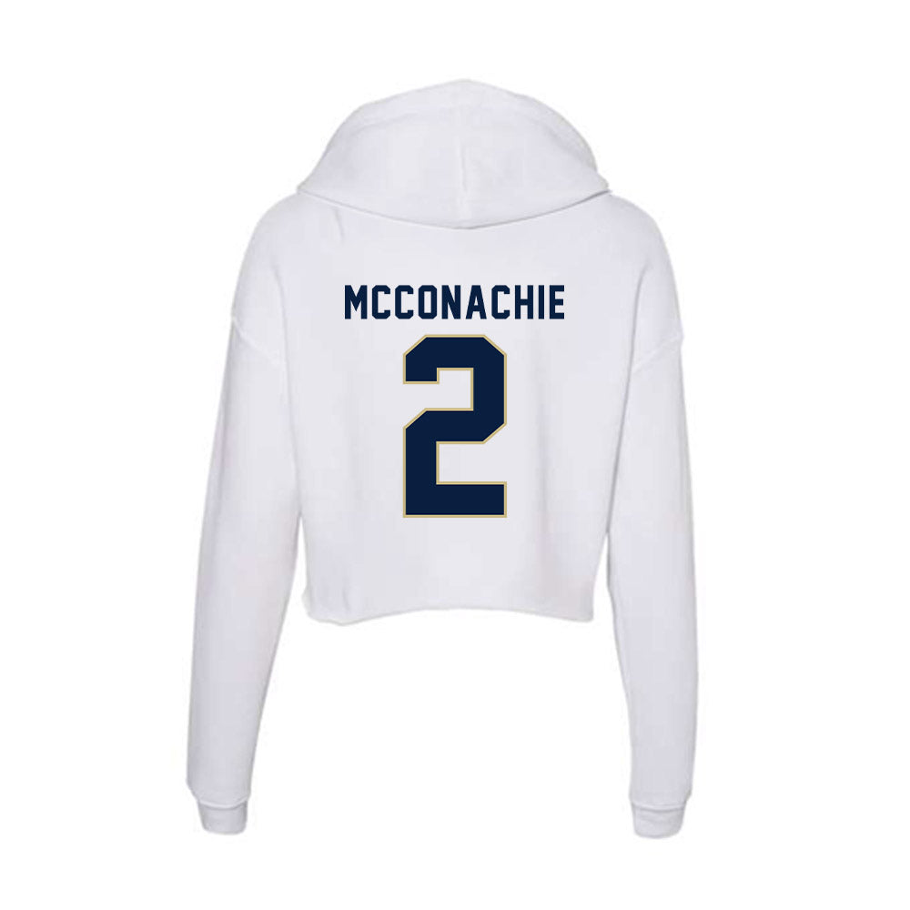 Akron - NCAA Baseball : Kyle McConachie - Women's Crop Fleece Hoodie-1