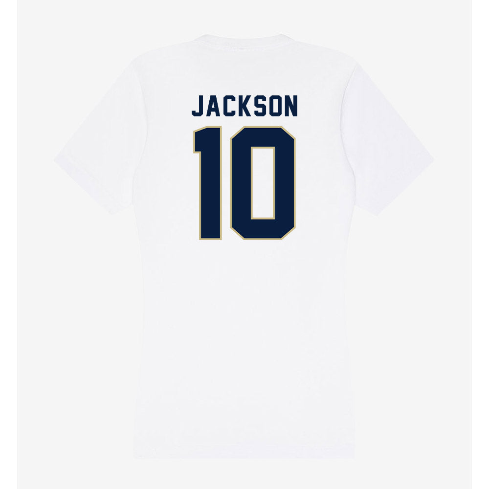 Akron - NCAA Women's Basketball : Christaesha Jackson - Women's V-Neck T-Shirt-1