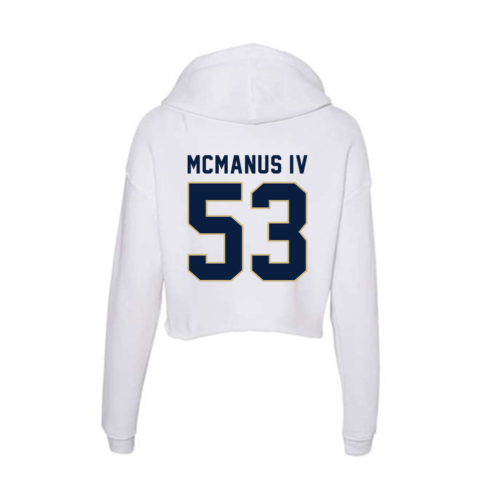 Akron - NCAA Football : Kenneth McManus IV - Women's Crop Fleece Hoodie-1