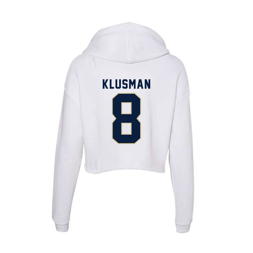Akron - NCAA Women's Volleyball : Ruby Klusman - Women's Crop Fleece Hooded Sweatshirt-1