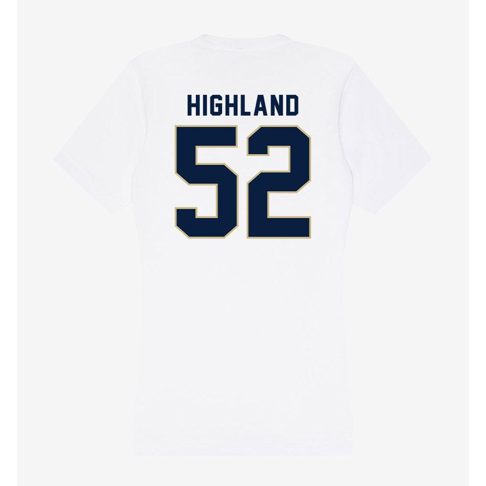 Akron - NCAA Football : Vaughn Highland - Women's V-Neck T-Shirt-1