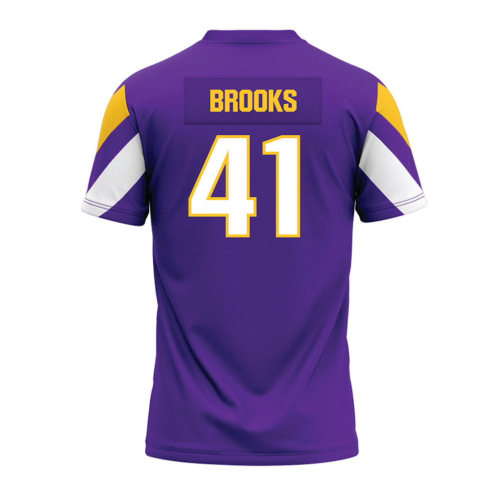 UWSP - NCAA Football : Kevin Brooks - Purple Premium Football Jersey-1