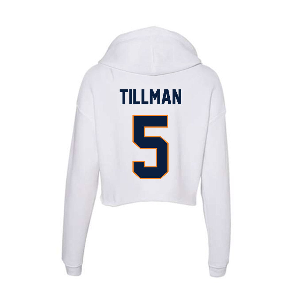 UTEP - NCAA Football : TJ Tillman - Women's Crop Fleece Hooded Sweatshirt-1
