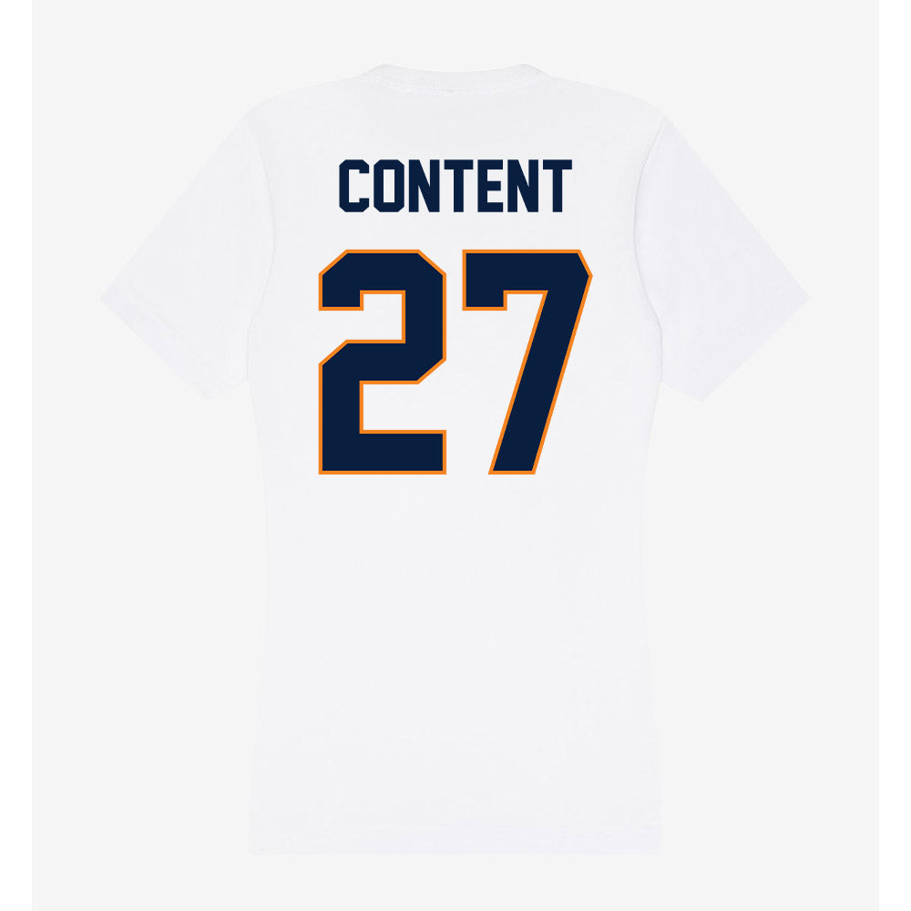 UTEP - NCAA Football : Justin Content - Women's V-Neck T-Shirt-1