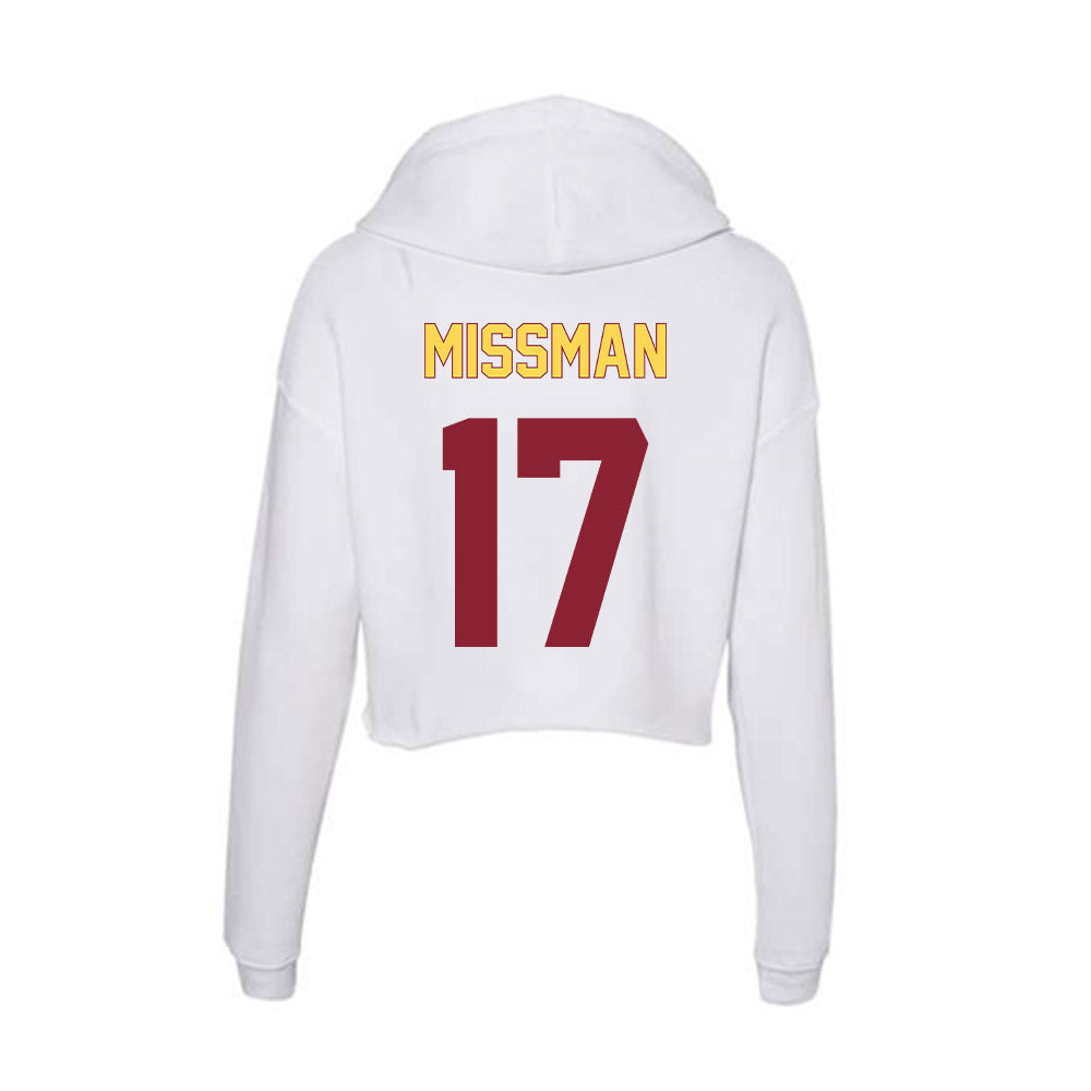 NSU - NCAA Women's Soccer : Abby Missman - Women's Crop Fleece Hoodie-1