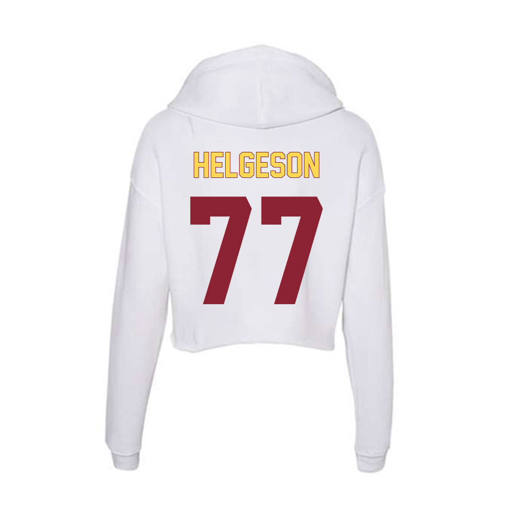 NSU - NCAA Football : Riley Helgeson - Women's Crop Fleece Hoodie-1