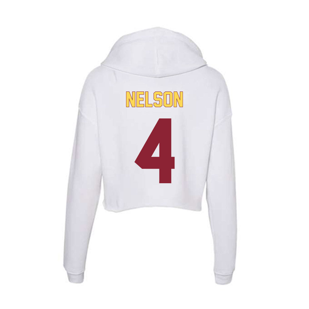 NSU - NCAA Women's Volleyball : Lydia Nelson - Women's Crop Fleece Hooded Sweatshirt-1