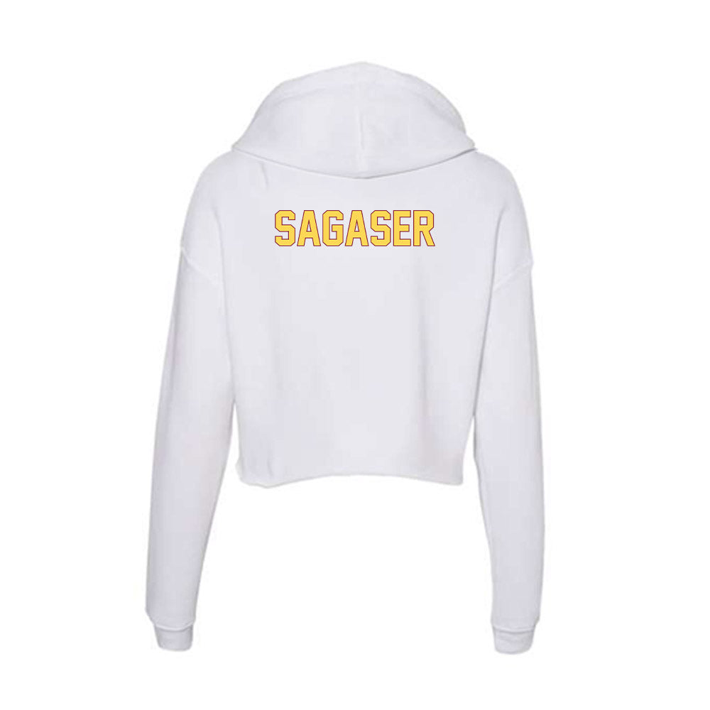NSU - NCAA Men's Track & Field : Jared Sagaser - Women's Crop Fleece Hooded Sweatshirt-1