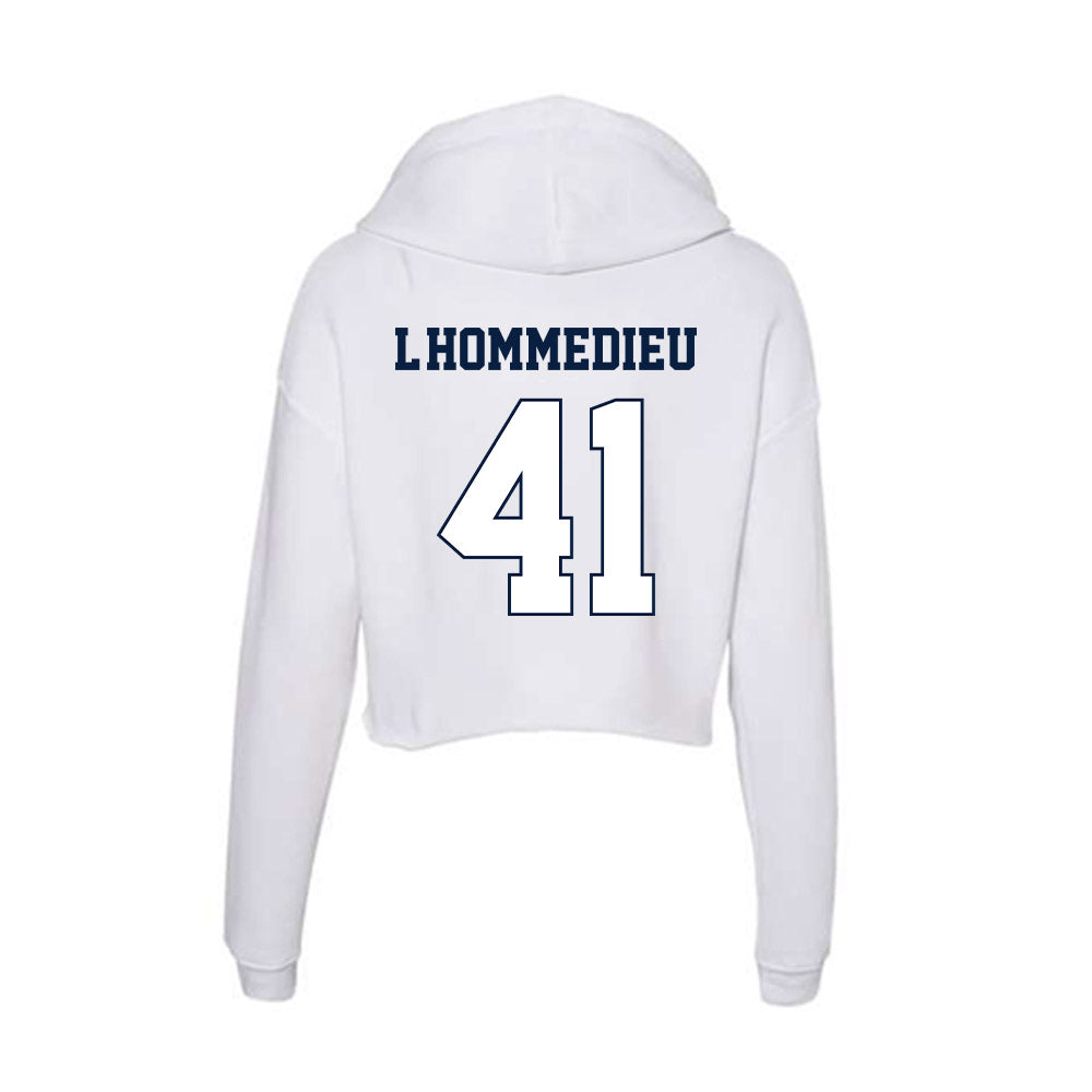 Monmouth - NCAA Men's Lacrosse : Benjamin L'Hommedieu - Women's Crop Fleece Hoodie-1