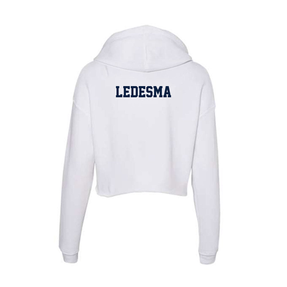 Monmouth - NCAA Men's Tennis : Santiago Ledesma - Women's Crop Fleece Hooded Sweatshirt-1
