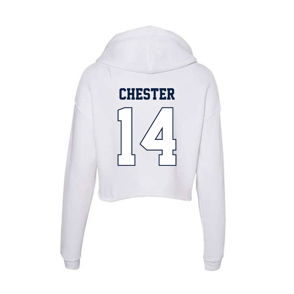 Monmouth - NCAA Men's Lacrosse : Riley Chester - Women's Crop Fleece Hoodie-1