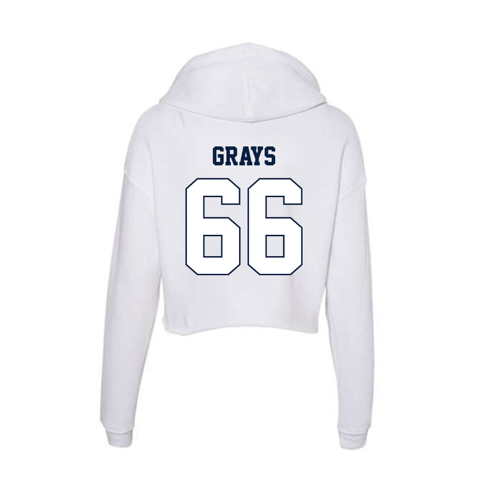 Monmouth - NCAA Football : Jayce Grays - Women's Crop Fleece Hoodie-1