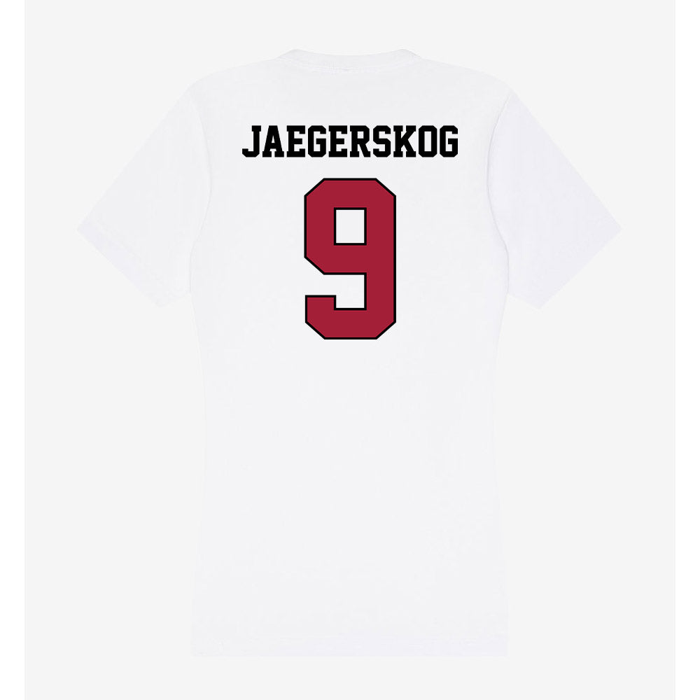 St. Joe's - NCAA Women's Basketball : Meja Jaegerskog - Women's V-Neck T-Shirt-1