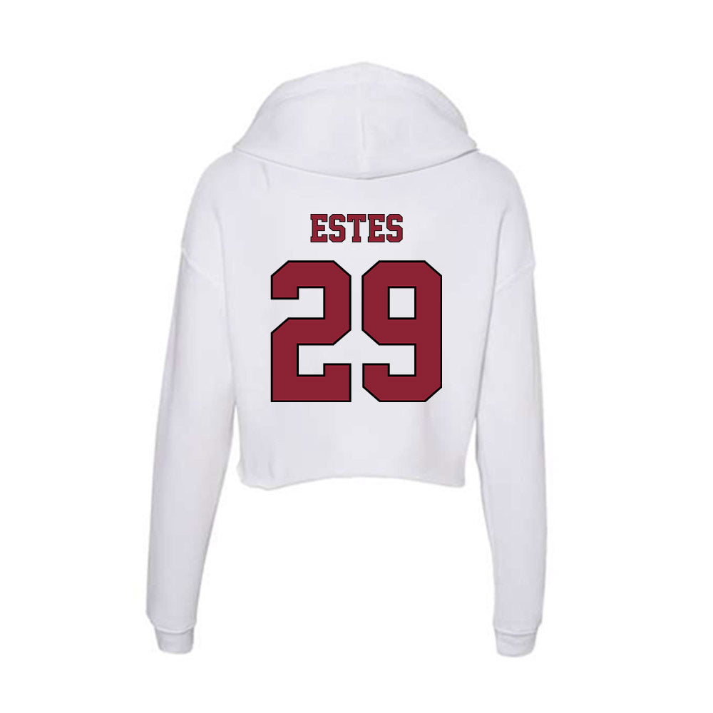 NCCU - NCAA Football : Dj Estes - Women's Crop Fleece Hoodie-1