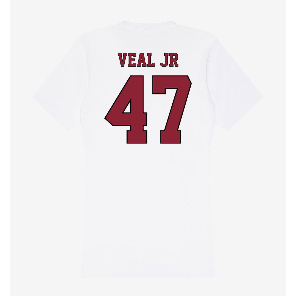 NCCU - NCAA Football : Darryl Veal Jr - Women's V-Neck T-Shirt-1