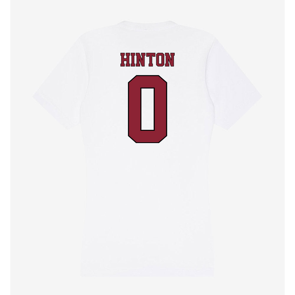 NCCU - NCAA Women's Basketball : Aysia Hinton - Women's V-Neck T-Shirt-1