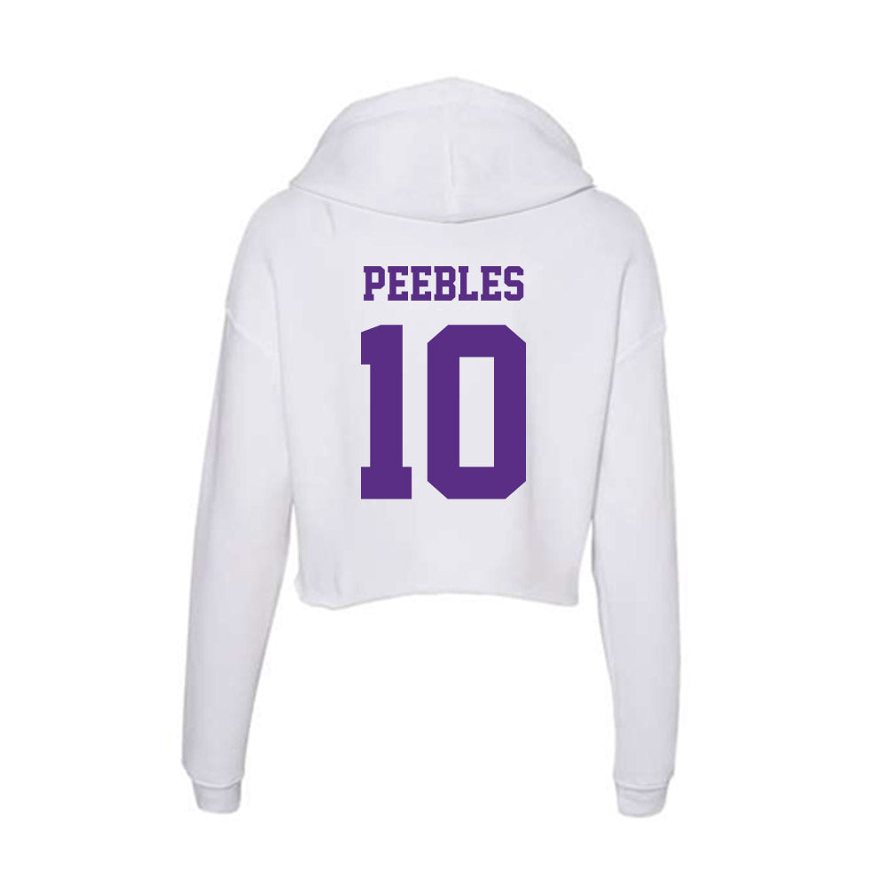 Furman - NCAA Football : Braylon Peebles - Women's Crop Fleece Hoodie-1